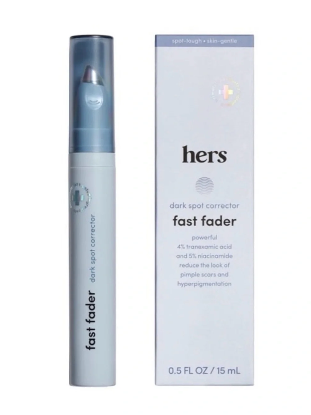 hers Fast Fader Dark Spot Corrector Moisturizer — Light Blue